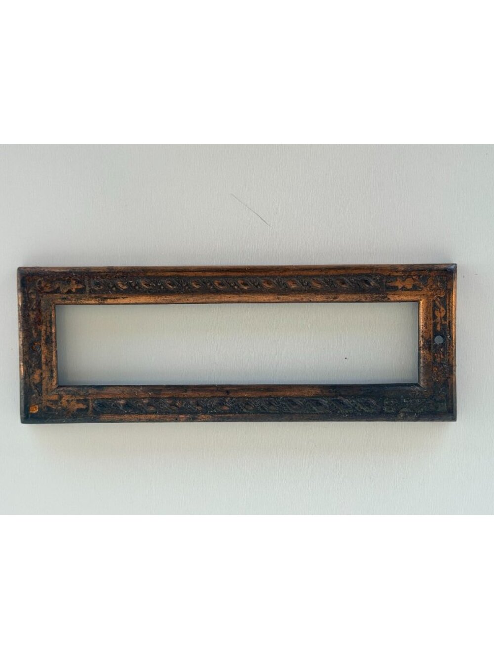 Vintage Victorian Eastlake Rectangular Metal Mailbox Mail Box Slot inside Frame